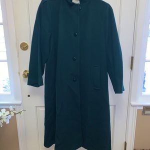 Long Green Jacqueline Ferrar Wool Peacoat Size 12